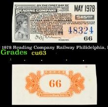 Vintage May 1978 Reading Company Railway Philidelphia, PA $15.63 Bond Grades Select CU