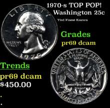 Proof 1970-s Washington Quarter TOP POP! 25c Graded GEM++ Proof Deep Cameo By USCG
