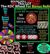 INSANITY The CRAZY Penny Wheel 1000s won so far, WIN this 1973-s BU RED roll get 1-10 FREE