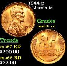 1944-p Lincoln Cent 1c Grades GEM++ RD