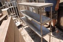 Stainless 12"x61" 3 Tier Overshelf