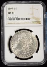 1897 Morgan Dollar NGC MS-61