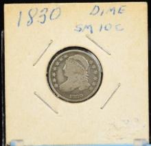 1830 Bust Dime Small Cent Fine