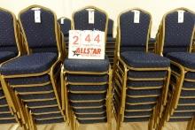 Blue Pattern Crown Back Banquet Chair (8)