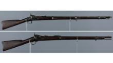 Two U.S. Springfield Trapdoor Military Rifles