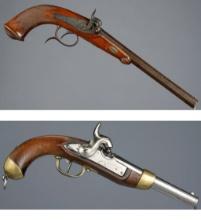 Two European Percussion Pistols