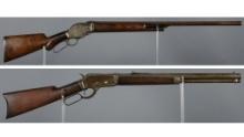 Two Antique American Lever Action Long Guns