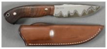 Master Bladesmith Burt Foster Fixed Blade Knife with Sheath