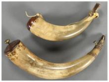 Two Attractive Larger Powder Horns