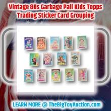 Vintage 80s Garbage Pail Kids Topps Trading Sticker Card Grouping