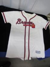 Vtg Atlanta Braves Jersey Size Boys 18-20 X L By Majestic