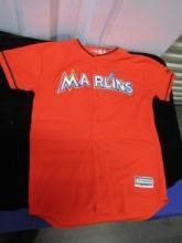 Vtg Miami Marlins Jersey Size Boys 18-20 X L By Majestic