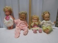 4 Plastic Mold Dolls