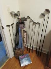 Furman Golf Bag w/ Clubs, Drivers, Irons, and Putters Wilson Oversize 10.5, Crownsterling,