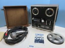 Akai 1721W Stereo Tape Recorder in Simulated Wooden Case w/ 2 Reels and Manual