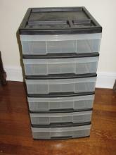 6 Drawer Organizer Bin Multi Purpose Storage w/ Compartments Top 25" x 12 1/2" x 16"
