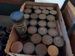 (BR2) LARGE LOT OF VINTAGE/ANTIQUE RADIO CYLINDERS, SOME WITH ORIGINAL BOXES.