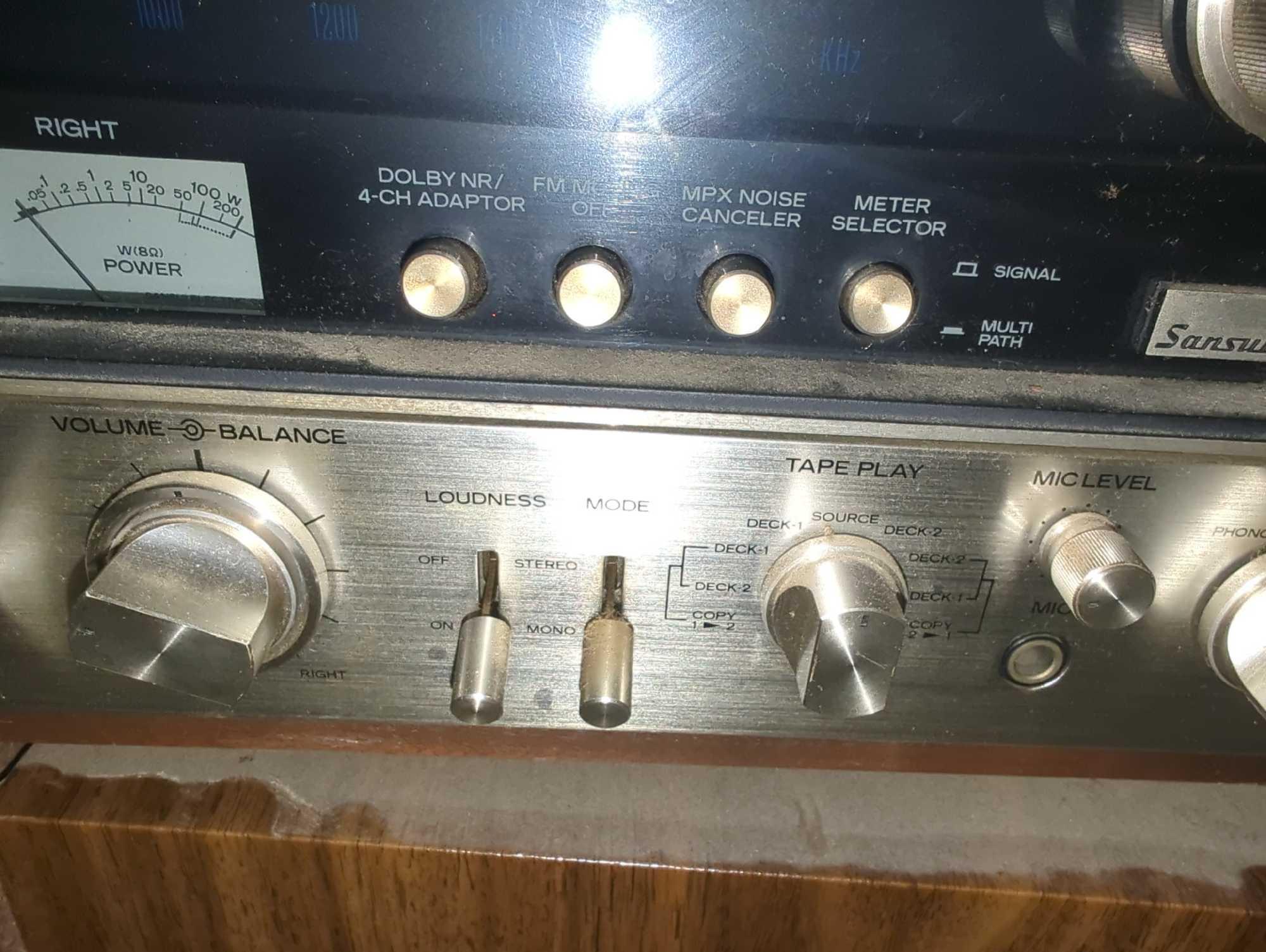 (BR3) LOT OF 2 ITEMS INCLUDING PIONEER STEREO CASSETTE TAPE DECK (MODEL CT-F8282) AND SANSUI STEREO