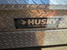 (BR1)HUSKY 60 3/4" ALUMINUM BOX, IN GOOD CONDITION, NO KEYS