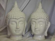 Large Zen Buddha Head Statues.