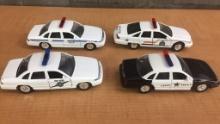4) ROAD CHAMPS DIECAST US & CANADIAN PATROL CARS