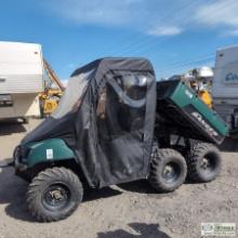 UTV, 2008 POLARIS RANGER 6X6. CANVAS CAB, MANUAL DUMP BED, WINCH