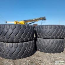 4 EACH. HEAVY EQUIPMENT TIRES, 26.5R25, TRIANGLE TB516