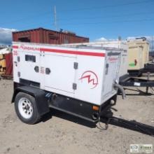 GENERATOR, MAGNUM MODEL MMG35, 24KW, 240 VOLT SINGLE PHASE, 33KVA, 208/408 VOLT 3 PHASE, 4 CYLINDER