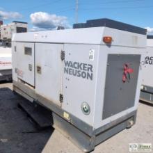 GENERATOR, WACKER NEUSON G50, 38KW, 48KVA, 240/480 VOLT THREE PHASE, 32KW, 32KVA, 120/240 VOLT SINGL