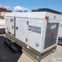 GENERATOR, WACKER NEUSON G50, 38KW, 48KVA, 240/480 VOLT THREE PHASE, 32KW, 32KVA, 120/240 VOLT SINGL