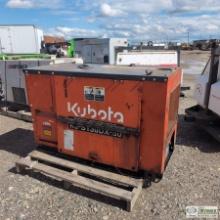 GENERATOR, KUBOTA MODEL KJ-5S30DX, 12.5KW, 12.5KVA, 120/240 VOLT SINGLE PHASE, 3 CYLINDER KUBOTA DIE