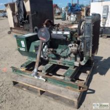 GENERATOR, 15KW, 18.75KVA, 240 VOLT SINGLE PHASE, 4 CYLINDER LISTER PETTER DIESEL ENGINE, SKID MOUNT