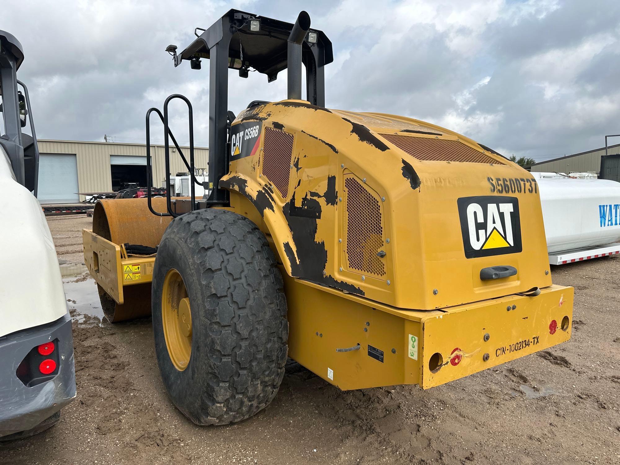 2021 CAT CS56B VIBRATORY ROLLER SN:600737 powered by Cat C4.4 diesel engine, equipped with OROPS,