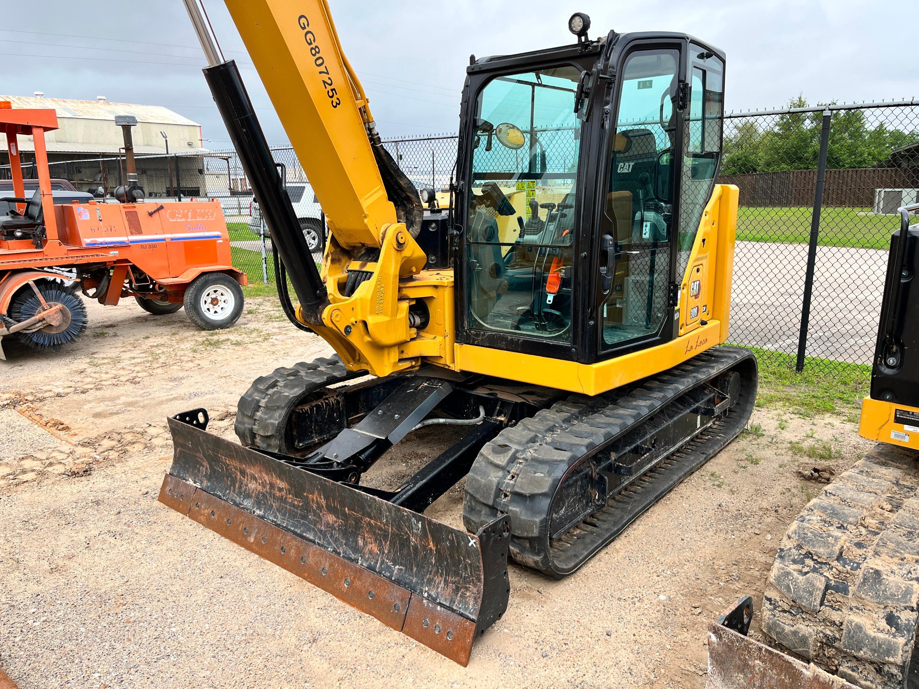 2023 CAT 308CR HYDRAULIC EXCAVATOR SN:807253 powered by Cat C3.3B diesel engine, equipped with Cab,