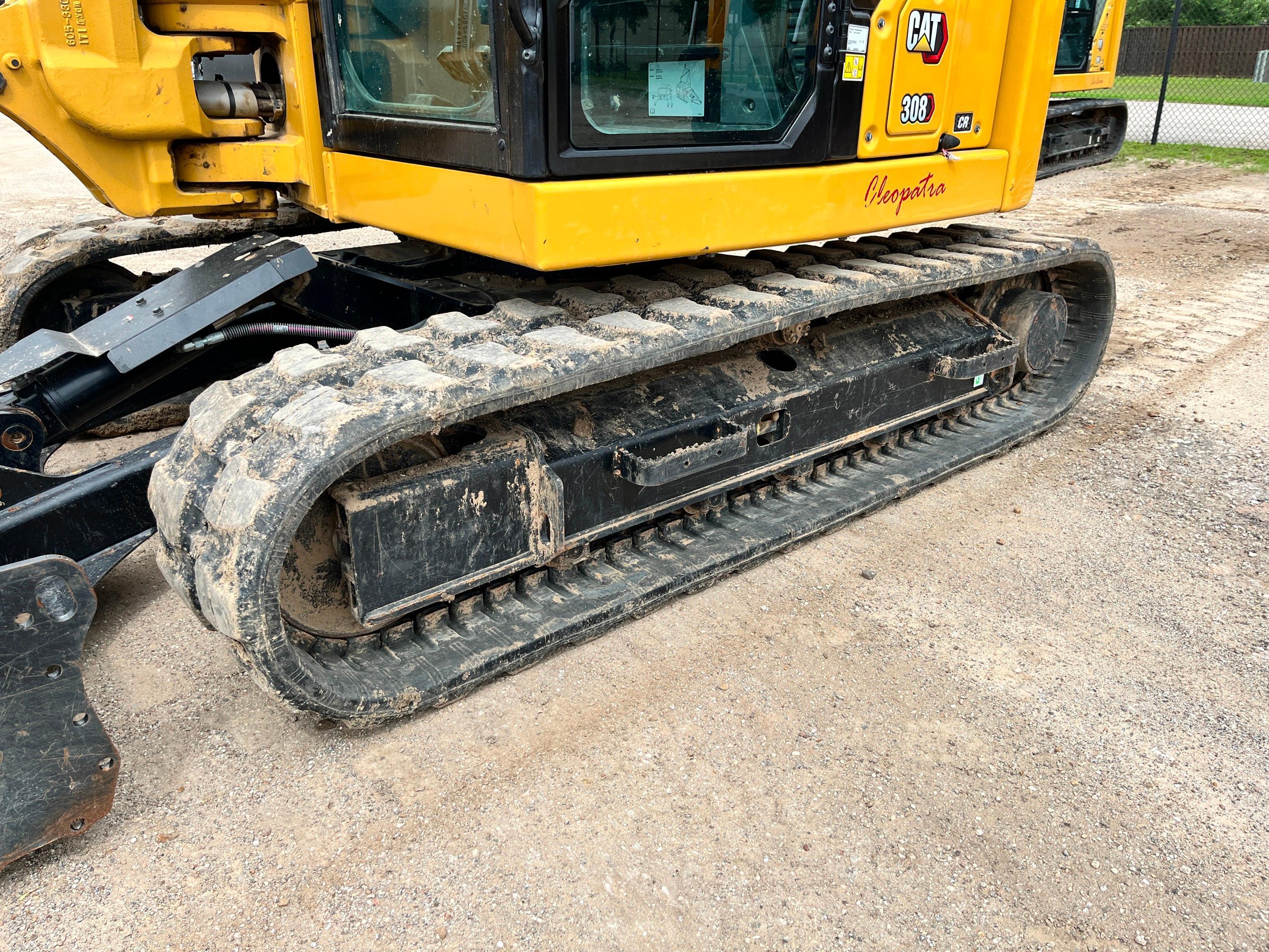 2023 CAT 308CR HYDRAULIC EXCAVATOR SN:807565 powered by Cat C3.3B diesel engine, equipped with Cab,