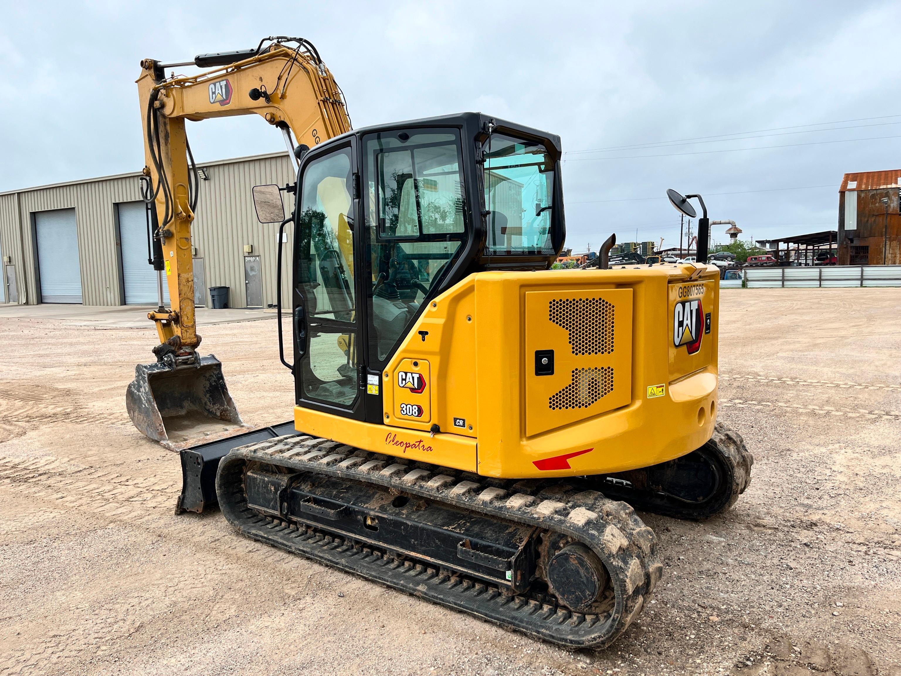 2023 CAT 308CR HYDRAULIC EXCAVATOR SN:807565 powered by Cat C3.3B diesel engine, equipped with Cab,