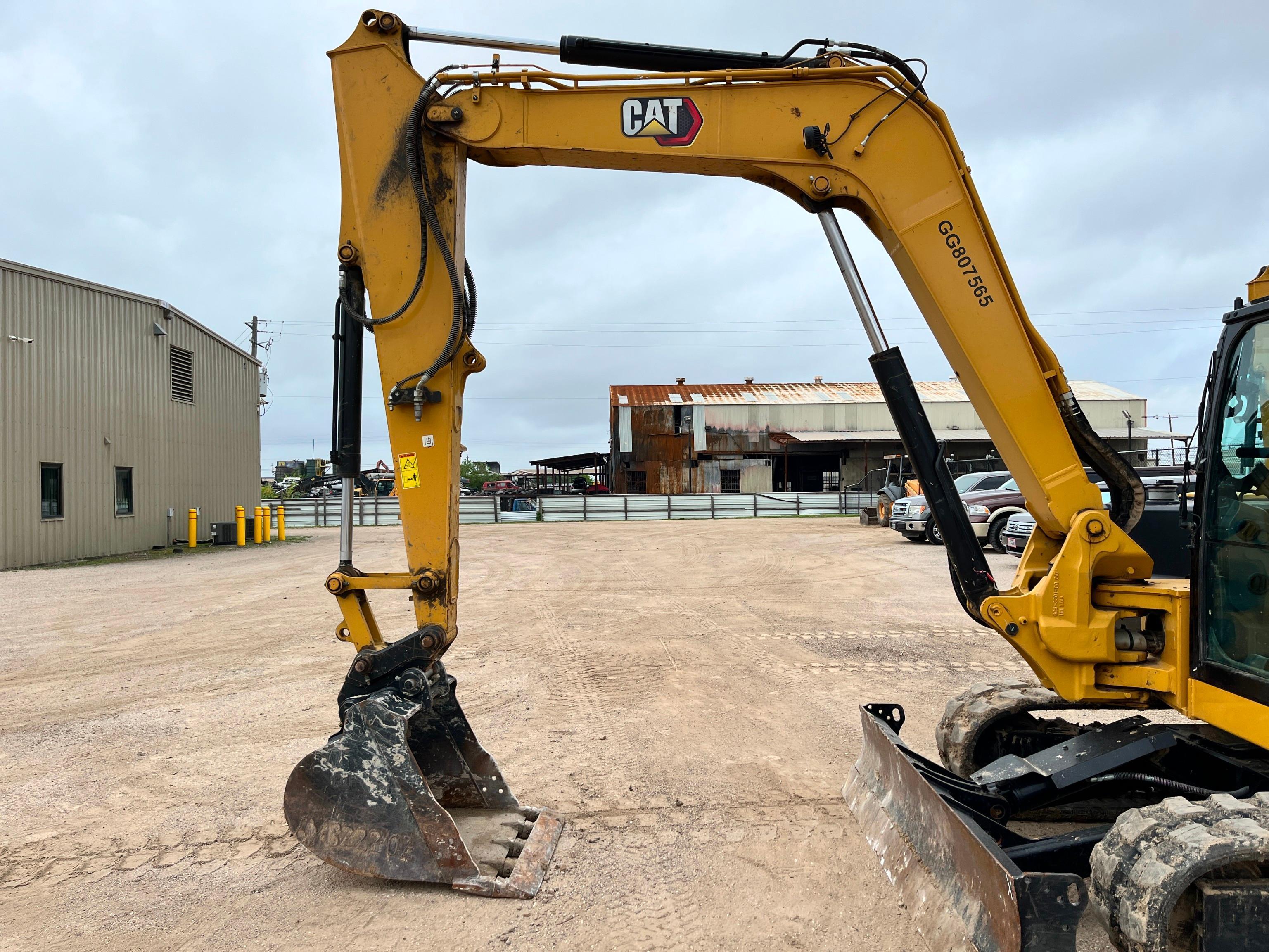 2023 CAT 308CR HYDRAULIC EXCAVATOR SN:807565 powered by Cat C3.3B diesel engine, equipped with Cab,