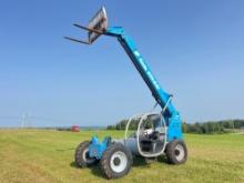 GENIE GTH842 TELESCOPIC FORKLIFT SN:11735 4x4, powered by John Deere diesel engine, equipped with