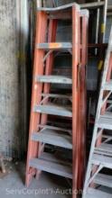 Lot of 2 Fiberglass 6' A-Frame Ladders