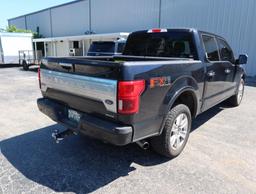 2020 Ford F-150 Plat 4WD Super Crew V6 Turbo, Gas, License# PJC-G92, VIN 1FTEW1E40LFA08901, 92,500