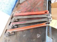 LOT: (4) Ridgid 36" Aluminum Pipe Wrenches