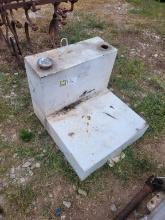 APPROX 50 GAL WHITE L SHAPED FUEL TANK