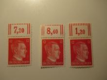 3 Nazi Germany Unused Stamp(s)