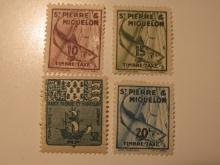 4 St. Pierre & Miquelon Unused  Stamp(s)