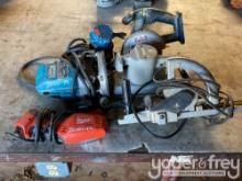 Ryobi Circular Saw (No Battery), 120Volt Hand Planer, Makita 3612BR 120Volt Router, Bosch 1608M 120V