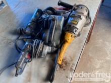 Dewalt 120Volt Angle Grinder, Porter Cable 120Volt Belt Sander, Bosch 1506 120Volt Gauge Shear, Skil