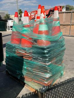 LARGE LOT OF SAFETY CONES ON PALLET...