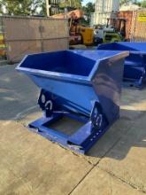 UNUSED 1 CU YARD SELF DUMPING HOPPER WITH FORK POCKETS