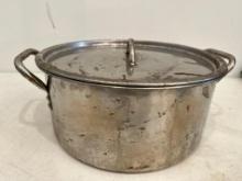 Chrome Stock Pot with LId 13" Diameter, 6' Depth