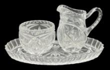 Lead Crystal Cream and Sugar Set